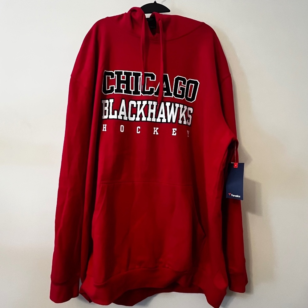 Fanatics 2XLT Chicago Blackhawks Fleece Lined Hoodie